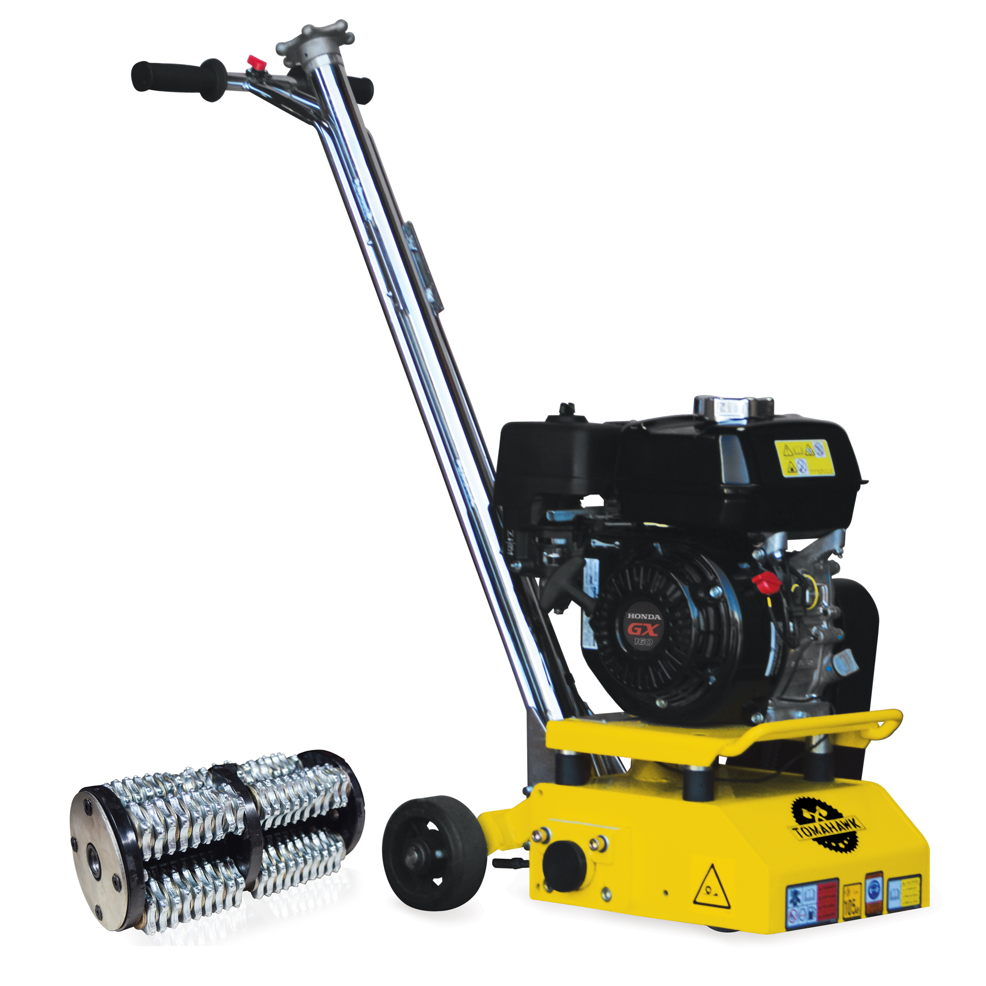 Tomahawk, 8in. Concrete Scarifier Honda Tungsten Carbide Blades, Power Type Gasoline, Model# TSCAR-8H + TSCAR6TCC